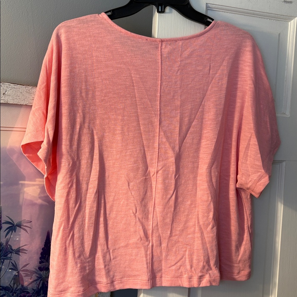 Loft medium cotton blend soft pink top. NWT! - Picture 6 of 6